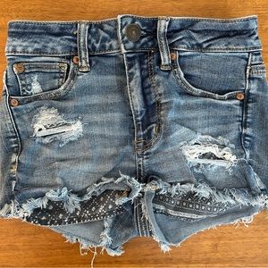 American Eagle “Next Level Stretch” Distressed Jean Shorts